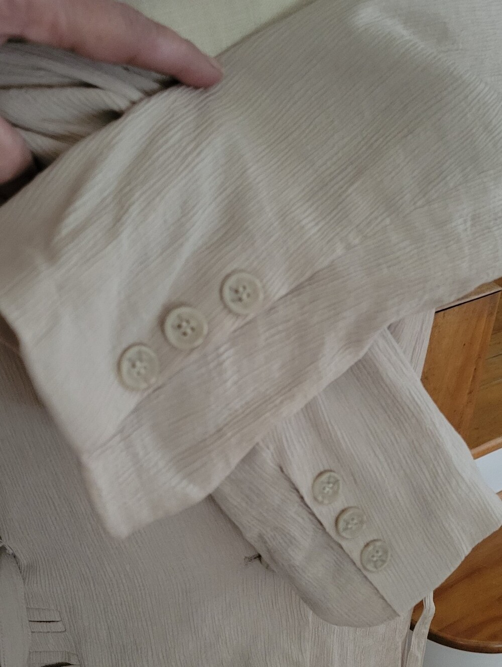 BAGATELLE Collection Beige Single Front Button Jacket Size Large - Picture 4 of 8